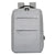 Business Solid Color Square Zipper Functional Backpack