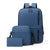 Business Solid Color Square Zipper Functional Backpack