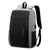 Business Solid Color Square Zipper Functional Backpack