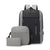 Business Solid Color Square Zipper Functional Backpack