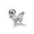 Butterfly Ear Bone Stud Stainless Steel Rod Piercing Twist Ball Stud Earring