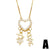 Cartoon Puppet Heart Zircon Couple Copper Gold-plated Inlaid Zircon Necklace