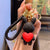 Cartoon Style Animal Heart Shape Resin Unisex Bag Pendant Keychain