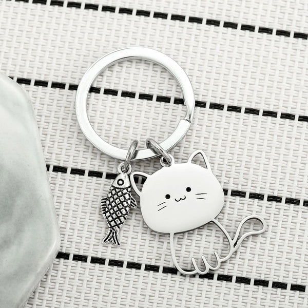 Cartoon Style Animal Stainless Steel Unisex Bag Pendant Keychain