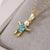 Cartoon Style Artistic Human Copper 18k Gold Plated Pearl Zircon Pendant Necklace In Bulk