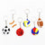 Cartoon Style Ball Pvc Unisex Bag Pendant Keychain