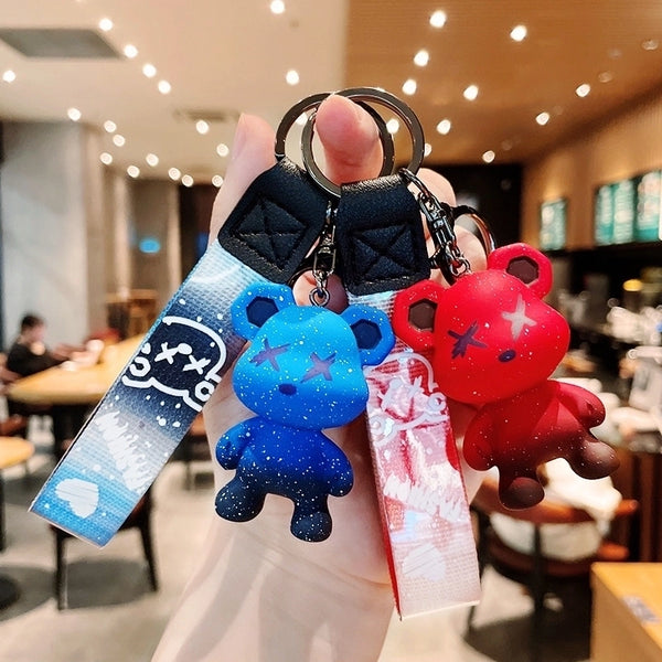 Cartoon Style Bear Resin Unisex Bag Pendant Keychain