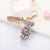 Cartoon Style Bear Rhinestone Unisex Bag Pendant Keychain