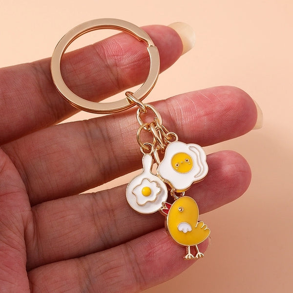 Cartoon Style Cartoon Egg Alloy Keychain