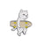 Cartoon Style Cat Alloy Stoving Varnish Unisex Brooches