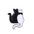 Cartoon Style Cat Alloy Stoving Varnish Unisex Brooches