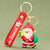 Cartoon Style Christmas Tree Santa Claus Snowman Soft Glue Metal Christmas Unisex Bag Pendant Keychain