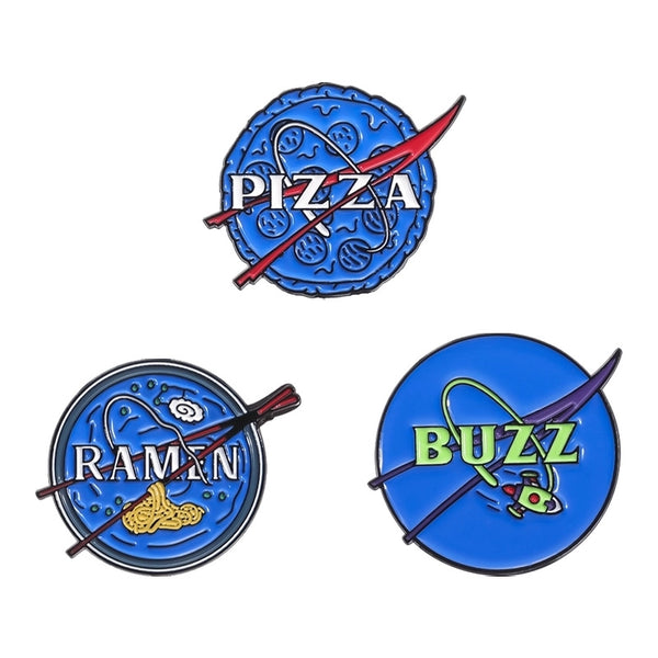 Cartoon Style Classic Style Letter Spaceship Alloy Stamping Stoving Varnish Plating Unisex Brooches