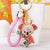 Cartoon Style Color Block Metal Inlay Rhinestones Women's Keychain