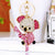 Cartoon Style Color Block Metal Inlay Rhinestones Women's Keychain