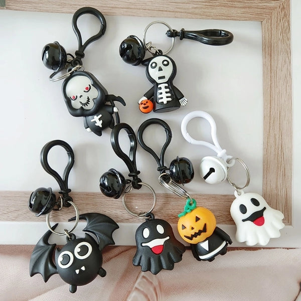 Cartoon Style Cool Style Pumpkin Bat Ghost Silica Gel Halloween Women's Bag Pendant Keychain