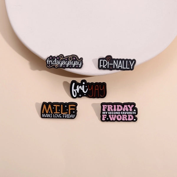 Cartoon Style Cowboy Style Letter Alloy Stamping Stoving Varnish Plating Women's Brooches