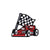 Cartoon Style Cowboy Style Sports Letter Flag Racing Car Alloy Stamping Stoving Varnish Plating Unisex Badge Brooches Collar Pin