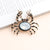 Cartoon Style Crab Alloy Inlay Artificial Gemstones Women's Brooches