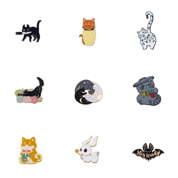 Cartoon Style Cute Animal Alloy Metal Asymmetrical Unisex Brooches