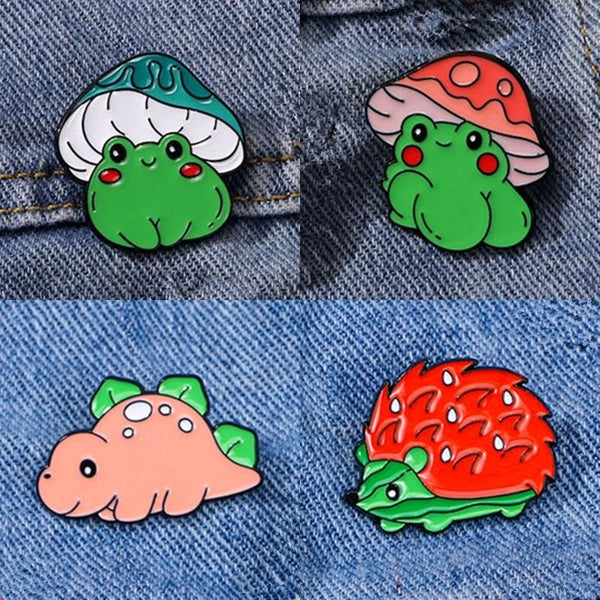 Cartoon Style Cute Animal Alloy Stamping Stoving Varnish Plating Unisex Brooches