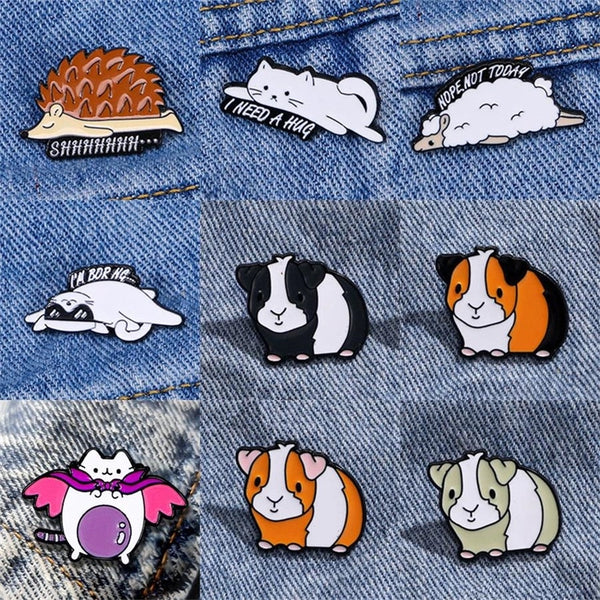 Cartoon Style Cute Animal Alloy Stamping Stoving Varnish Plating Unisex Brooches