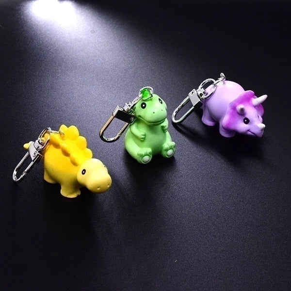 Cartoon Style Cute Animal Dinosaur Alloy Resin Bag Pendant Keychain