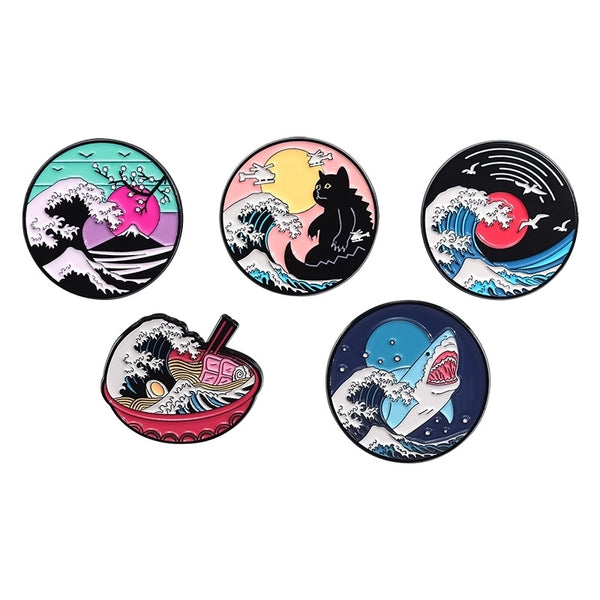 Cartoon Style Cute Cartoon Alloy Stamping Stoving Varnish Plating Unisex Brooches