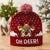 Cartoon Style Cute Christmas Tree Snowman Elk