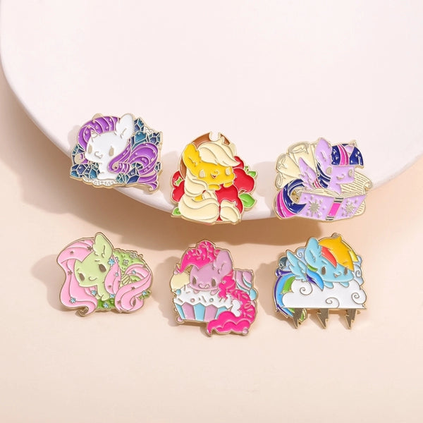 Cartoon Style Cute Cowboy Style Animal Alloy Stamping Stoving Varnish Plating Women's Brooches