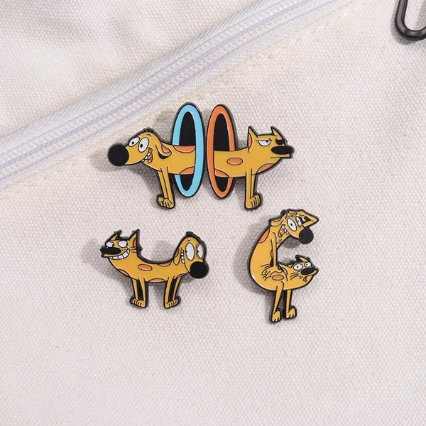 Cartoon Style Cute Cowboy Style Animal Dog Alloy Stamping Stoving Varnish Plating Unisex Badge Brooches Collar Pin