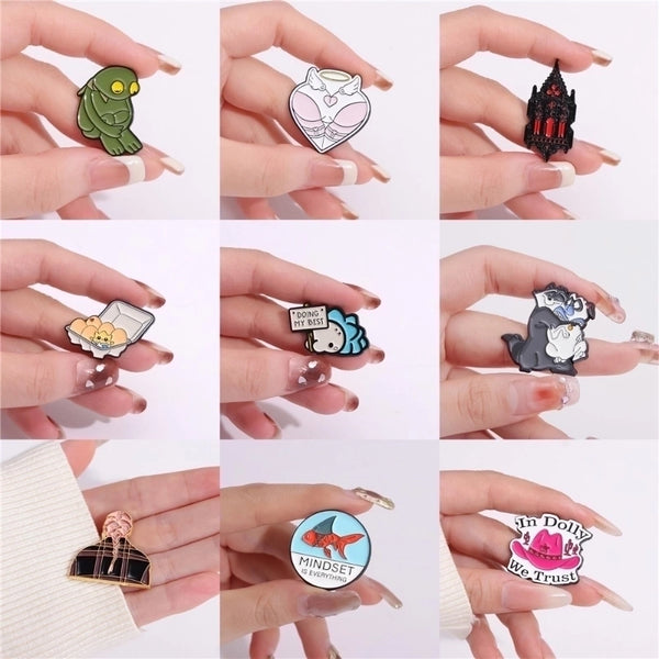 Cartoon Style Cute Cowboy Style Human Animal Letter Alloy Stamping Stoving Varnish Plating Unisex Brooches