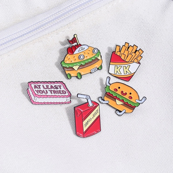 Cartoon Style Cute Cowboy Style Letter Food Alloy Stamping Stoving Varnish Plating Unisex Badge Brooches Collar Pin