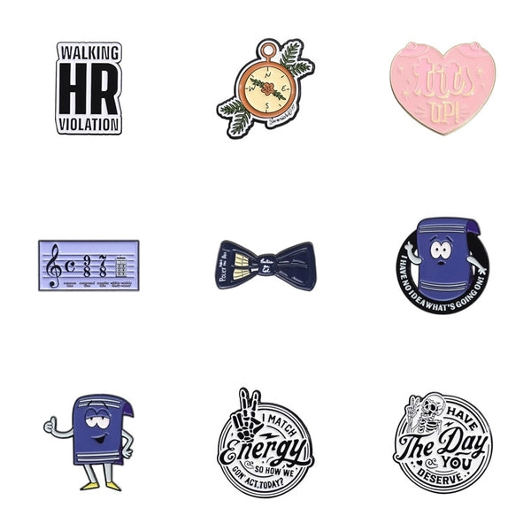 Cartoon Style Cute Cowboy Style Letter Heart Shape Notes Alloy Stamping Stoving Varnish Plating Unisex Brooches