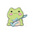 Cartoon Style Cute Cowboy Style Musical Instrument Frog Alloy Stoving Varnish Unisex Brooches