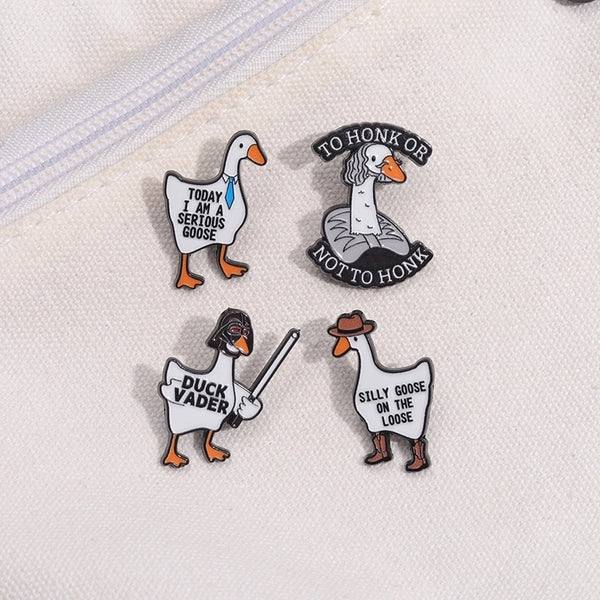 Cartoon Style Cute Cowboy Style Pin Letter Duck Alloy Stamping Stoving Varnish Plating Kid'S Unisex Brooches