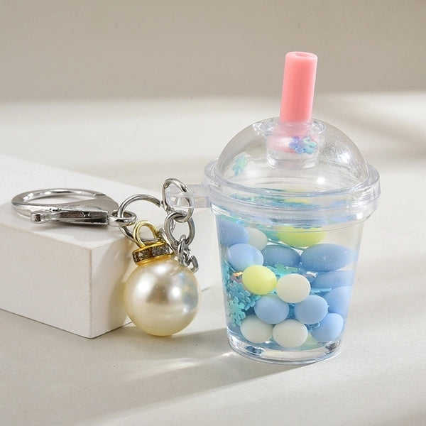 Cartoon Style Cute Cup Arylic Women's Bag Pendant Keychain