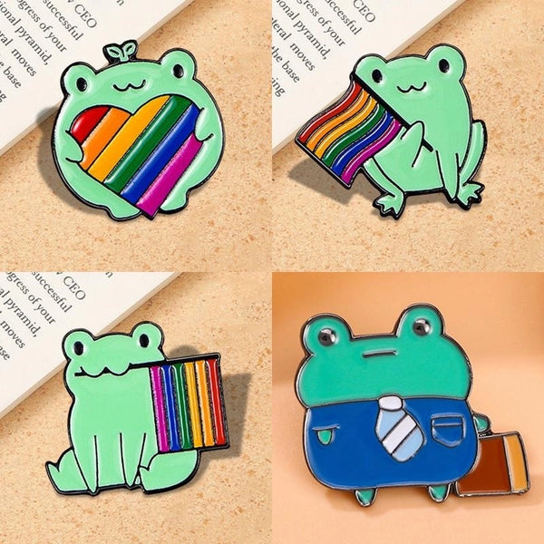 Cartoon Style Cute Frog Alloy Stoving Varnish Unisex Brooches