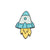 Cartoon Style Cute Modern Style Pin Rocket Mushroom Planet Alloy Plating Unisex Brooches