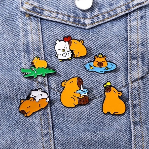 Cartoon Style Cute Pastoral Animal Alloy Women's Brooches