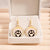 Cartoon Style Cute Paw Print Cat Bat Alloy Enamel Stoving Varnish Women's Drop Earrings