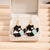 Cartoon Style Cute Paw Print Cat Bat Alloy Enamel Stoving Varnish Women's Drop Earrings