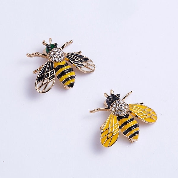 Cartoon Style Cute Pin Animal Insect Alloy Enamel Plating Inlay Rhinestones Unisex Brooches