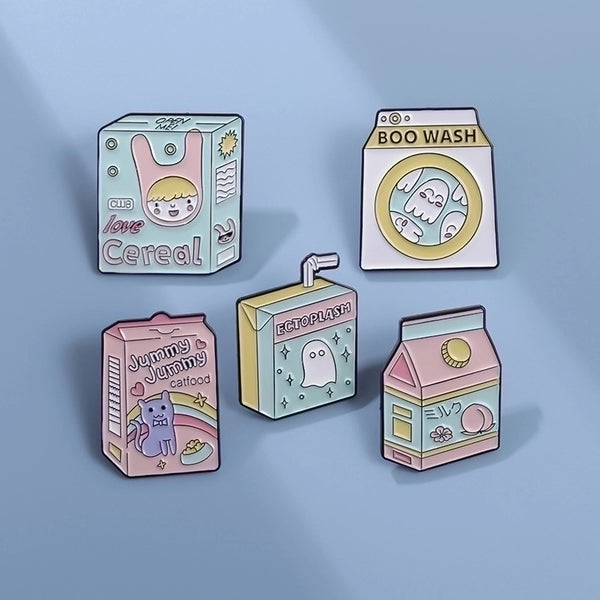 Cartoon Style Cute Pin Cartoon Box Alloy Stoving Varnish Women's Brooches