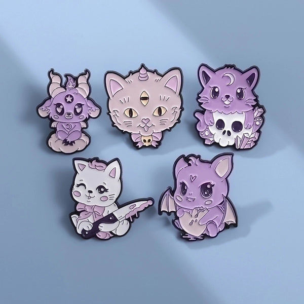 Cartoon Style Cute Pin Cat Alloy Stoving Varnish Women's Brooches