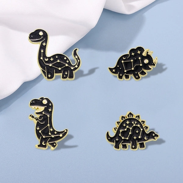 Cartoon Style Cute Pin Dinosaur Alloy Enamel Stoving Varnish Kid'S Brooches