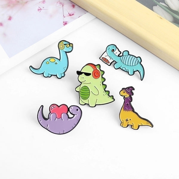 Cartoon Style Cute Pin Dinosaur Alloy Stoving Varnish Women's Brooches