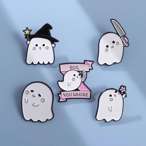 Cartoon Style Cute Pin Ghost Alloy Stoving Varnish Women's Brooches