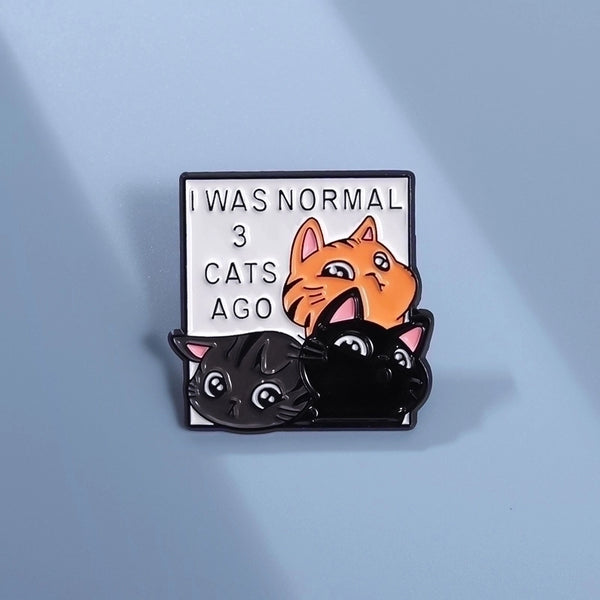 Cartoon Style Cute Pin Letter Cat Alloy Plating Unisex Brooches