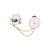 Cartoon Style Cute Pin Rabbit Clock Alloy Stoving Varnish Unisex Brooches